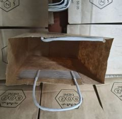 Baskılı Kahverengi Kraft Çanta 18x8x24cm - 500 Adet