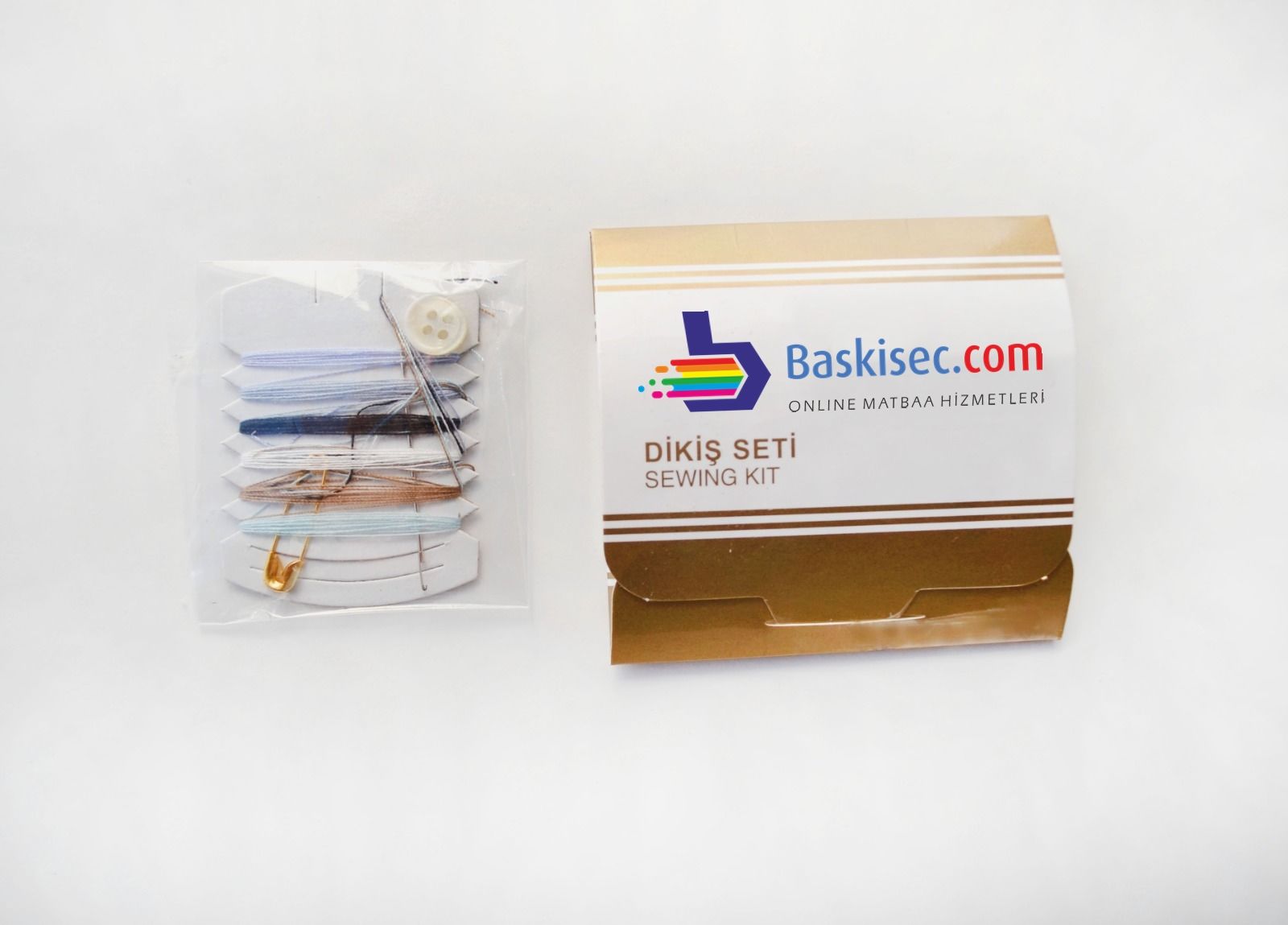 Dikiş Seti Logo Baskılı