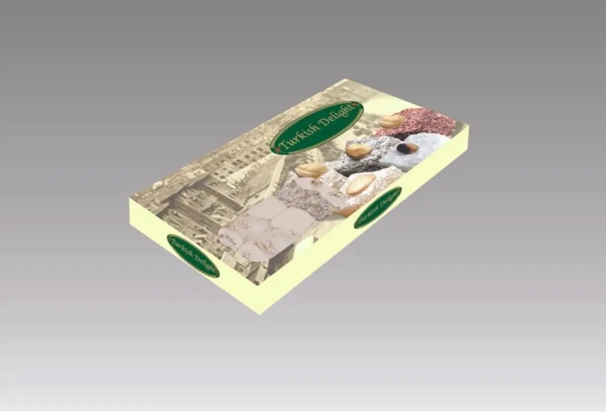 500 GR Lokum Kutusu Pencereli Standart Baskılı - Tatlı ve Pasta Kutuları | Baskı Seç