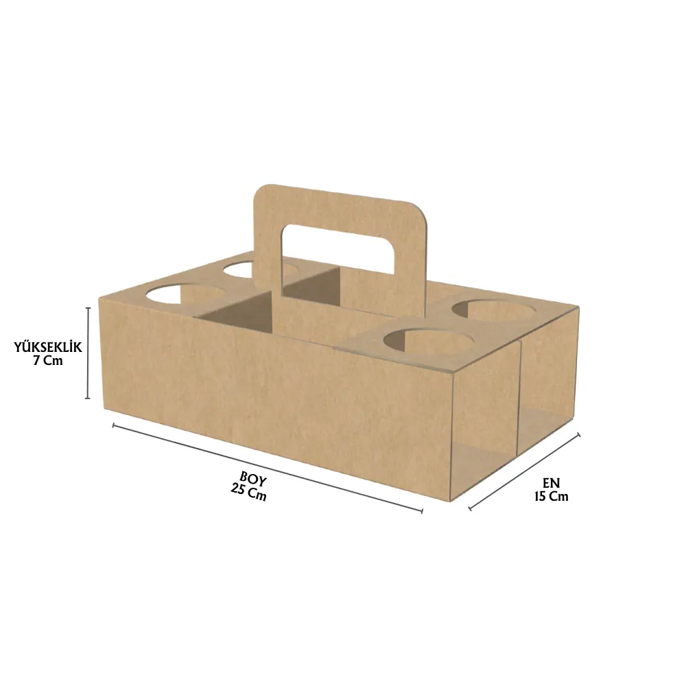 15x25x7 cm Karton Bardak Taşıma Kutusu - Özel Amaçlı Kutular | Baskı Seç