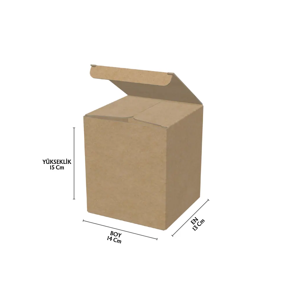 Dip Kilitli Karton Kutu 13x14x15 cm - E-Ticaret Kutuları | Baskı Seç