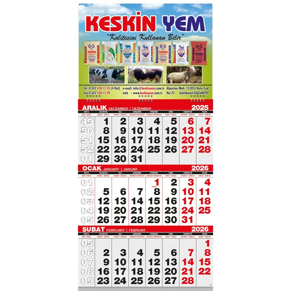 Ekonomik Küçük Boy Gemici Takvim GMC-03 - Gemici Takvimleri | Baskı Seç