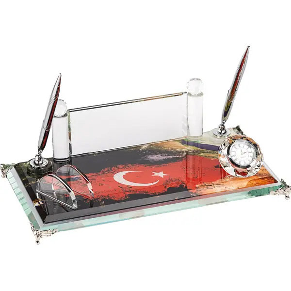 Kristal Masa Seti KM-10 - Kristal Masa İsimlikleri ve Setleri | Baskı Seç