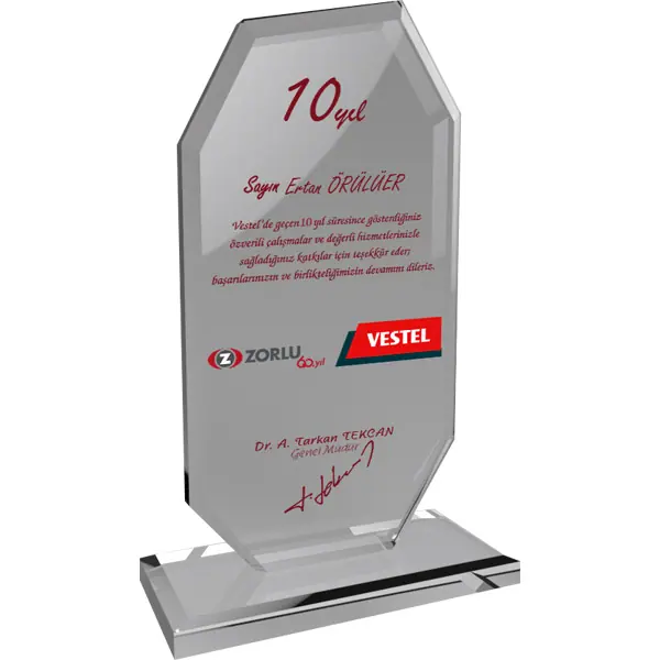 Kristal Plaket EKT-102-ŞF - Kristal Plaketler | Baskı Seç