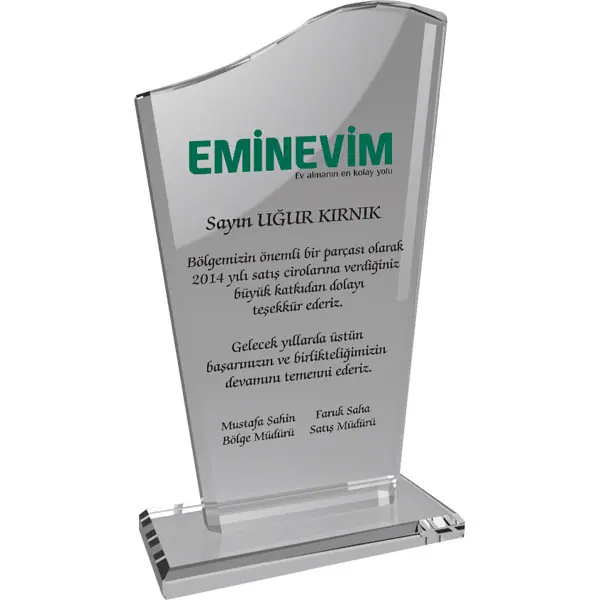 Kristal Plaket EKT-108-ŞF - Kristal Plaketler | Baskı Seç