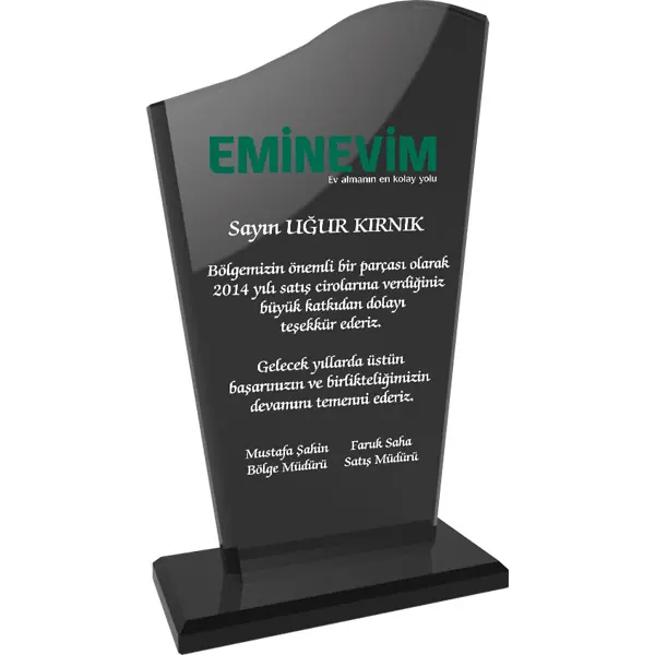 Kristal Plaket EKT-108-FM - Kristal Plaketler | Baskı Seç