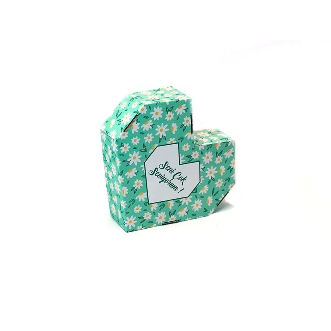 Kalpli Dilekli Hediye Kutusu 27x26,5x8 Cm - Hediye Kutusu | Baskı Seç