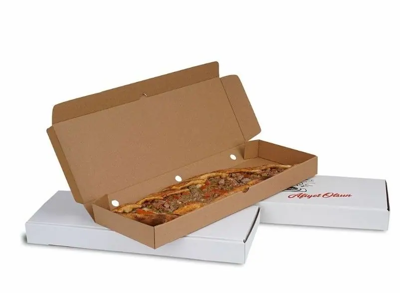 Beyaz Pide Kutusu 44x16x4 cm - Pide Kutuları | Baskı Seç