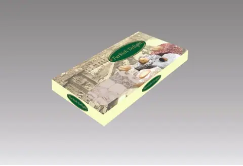 1000 GR Lokum Kutusu Pencereli Standart Baskılı - Tatlı ve Pasta Kutuları