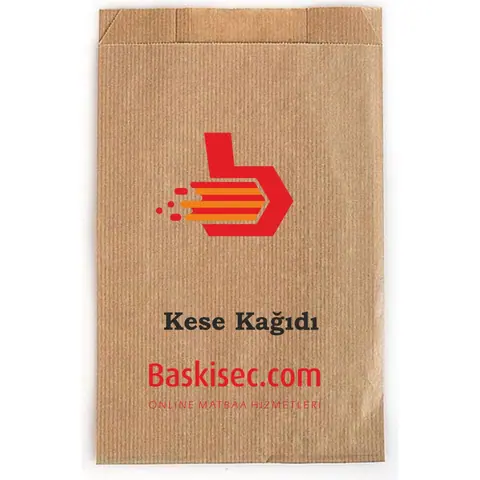 Baskılı Kese Kağıdı Çizgili Şamua - Kafe – Restoran Ürünleri