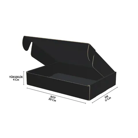 11x20x4 cm Siyah Kilitli Hediye Kutusu - Özel Amaçlı Kutular Online Sipariş
