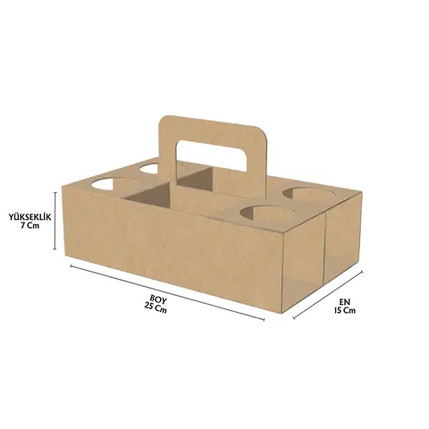 15x25x7 cm Karton Bardak Taşıma Kutusu - Özel Amaçlı Kutular Online Sipariş