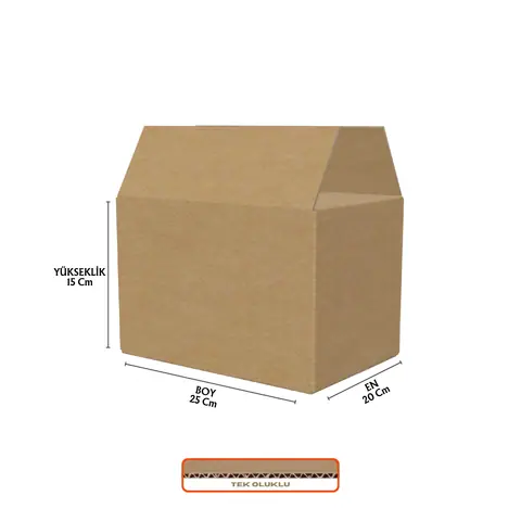 20x25x15 cm Tek Oluklu Taşıma Kolisi - Tek Oluklu Koliler Online Sipariş