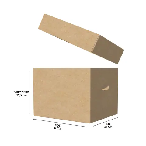 34x41x29,5 cm Kapaklı Arşiv Kutusu (Kutu+Kapak) - Özel Amaçlı Kutular