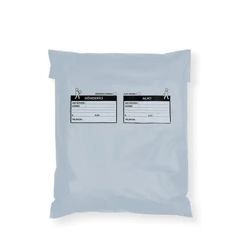 Gri Kurye Poşeti Düz 24x30 cm – 100 Adet - Kargo Poşetleri Online Sipariş