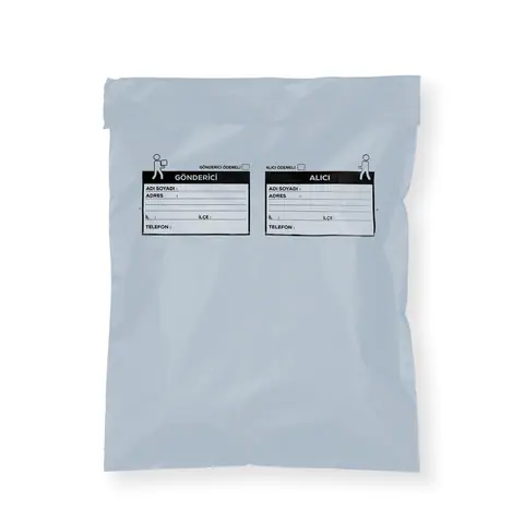 Gri Kurye Poşeti Düz 30x37,5 cm – 100 Adet - Kargo Poşetleri Online Sipariş