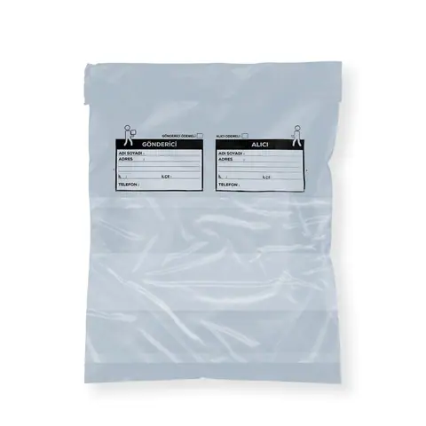 Gri Teslimat Poşeti Fatura Cepli 30x37,5 cm – 100 Adet - Kargo Poşetleri Online Sipariş