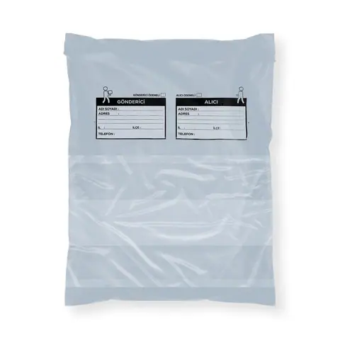 Gri Teslimat Poşeti Fatura Cepli 35x45 cm – 100 Adet - Kargo Poşetleri Online Sipariş