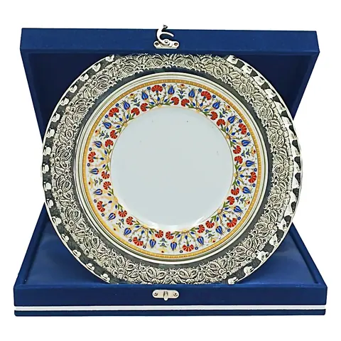 Çini Desenli Tabak (28 cm) görsel 3