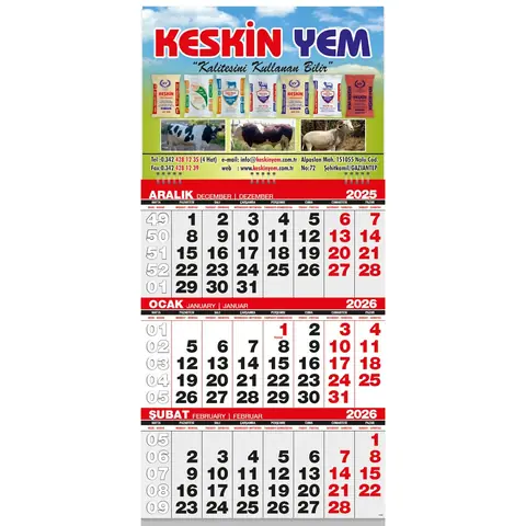 Ekonomik Küçük Boy Gemici Takvim GMC-03 - Gemici Takvimleri Online Sipariş