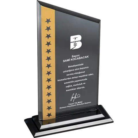 Kristal Plaket EKT-315 - Kristal Plaketler Online Sipariş