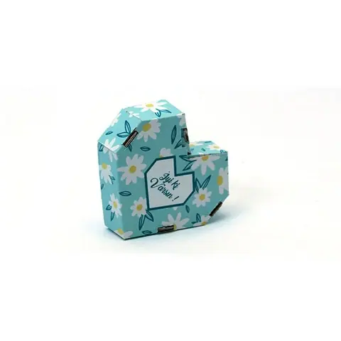 11x10,5x3 cm Kalpli Dilekli Hediye Kutusu - Hediye Kutusu Online Sipariş
