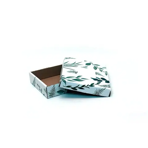 Çiçekli Hediye Kutusu 25,5x21x6 cm - Özel Kutular Online Sipariş