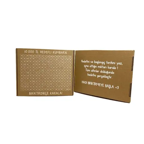 10 Bin TL Hedefli Kumbara 27,5x22,5x7,5 Cm - Kumbara Online Sipariş