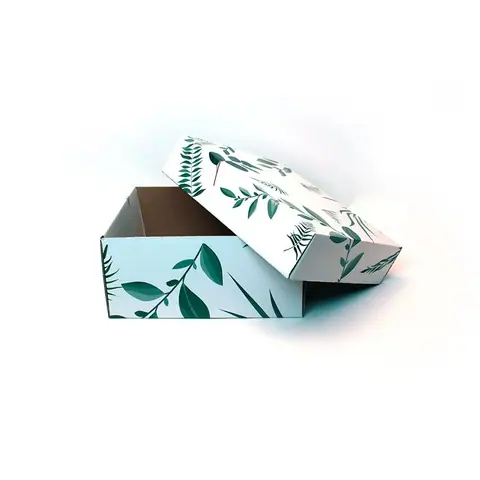Çiçekli Hediye Kutusu 30,5x26x10,5 Cm - Özel Kutular