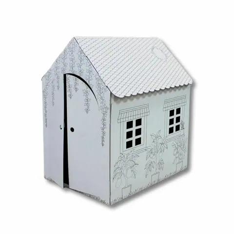 85x65x100 cm Boyanabilir Büyük Beyaz Ev - Oyuncak Evler Online Sipariş