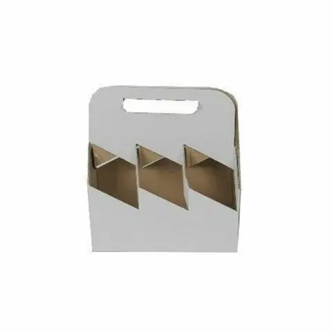 Beyaz 6'lı Şişe Kutusu 21,6x14,8x16 cm - Şişe Kutuları Online Sipariş