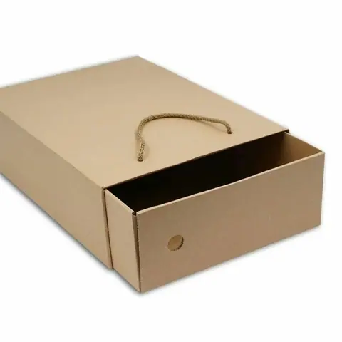 21x10,7x37,2 cm Esmer Kendinden Çekmeceli Ayakkabı Kutusu - Ayakkabı Kutuları Online Sipariş