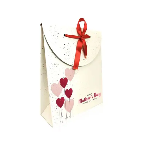 Kırmızı Kurdeleli Anneler Günü Hediye Paketi 20x10x25 cm - Özel Günler Online Sipariş