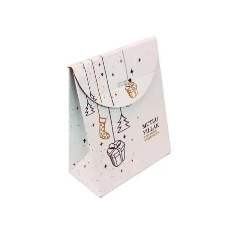Mutlu Yıllar Baskılı Hediye Paketi 20x10x25 cm - Özel Günler Online Sipariş