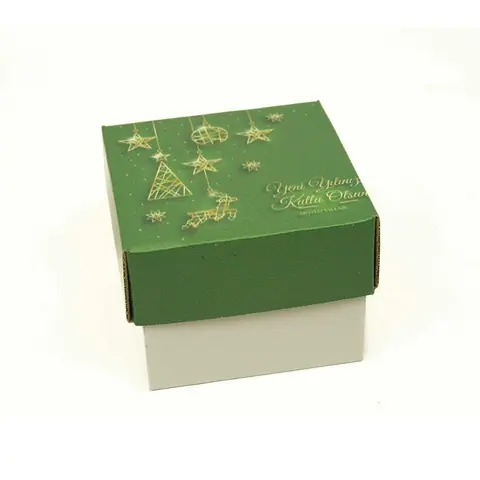 Yeni Yıl Hediye Kutuları 10x8,5x8,5 cm - Özel Günler Online Sipariş